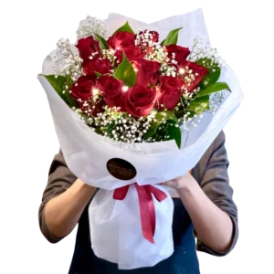12 res roses led lights bouquet with LED lights red roses lights red roses fairy lights