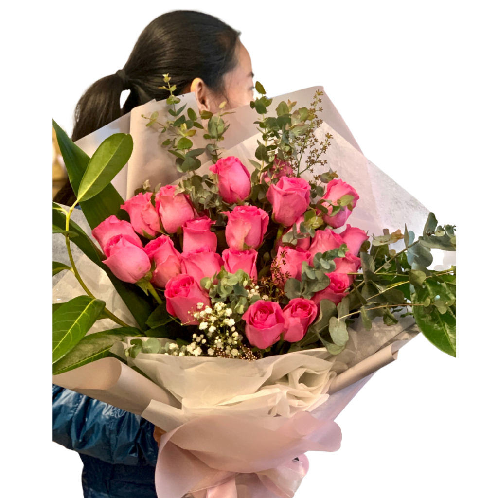 24-pink-roses-bouquet-blooming-art-florist-melbourne