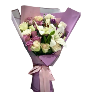 roses and lilies bouquet