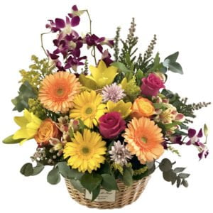 gerbera flower basket