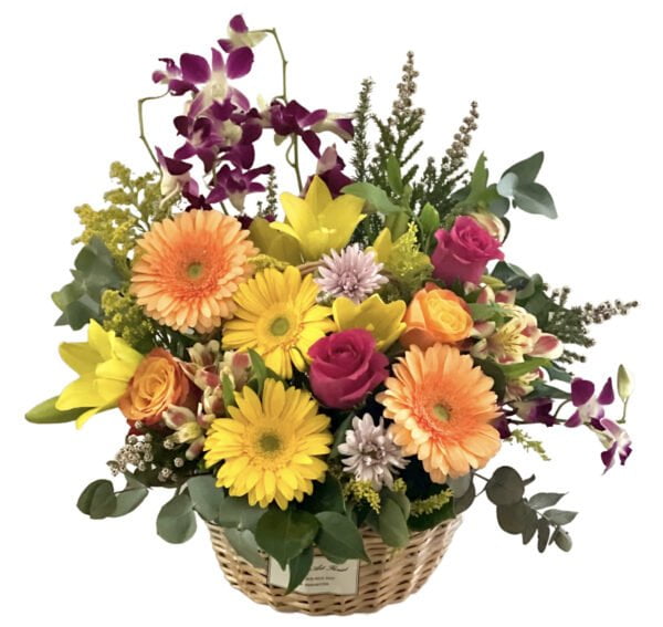 gerbera flower basket