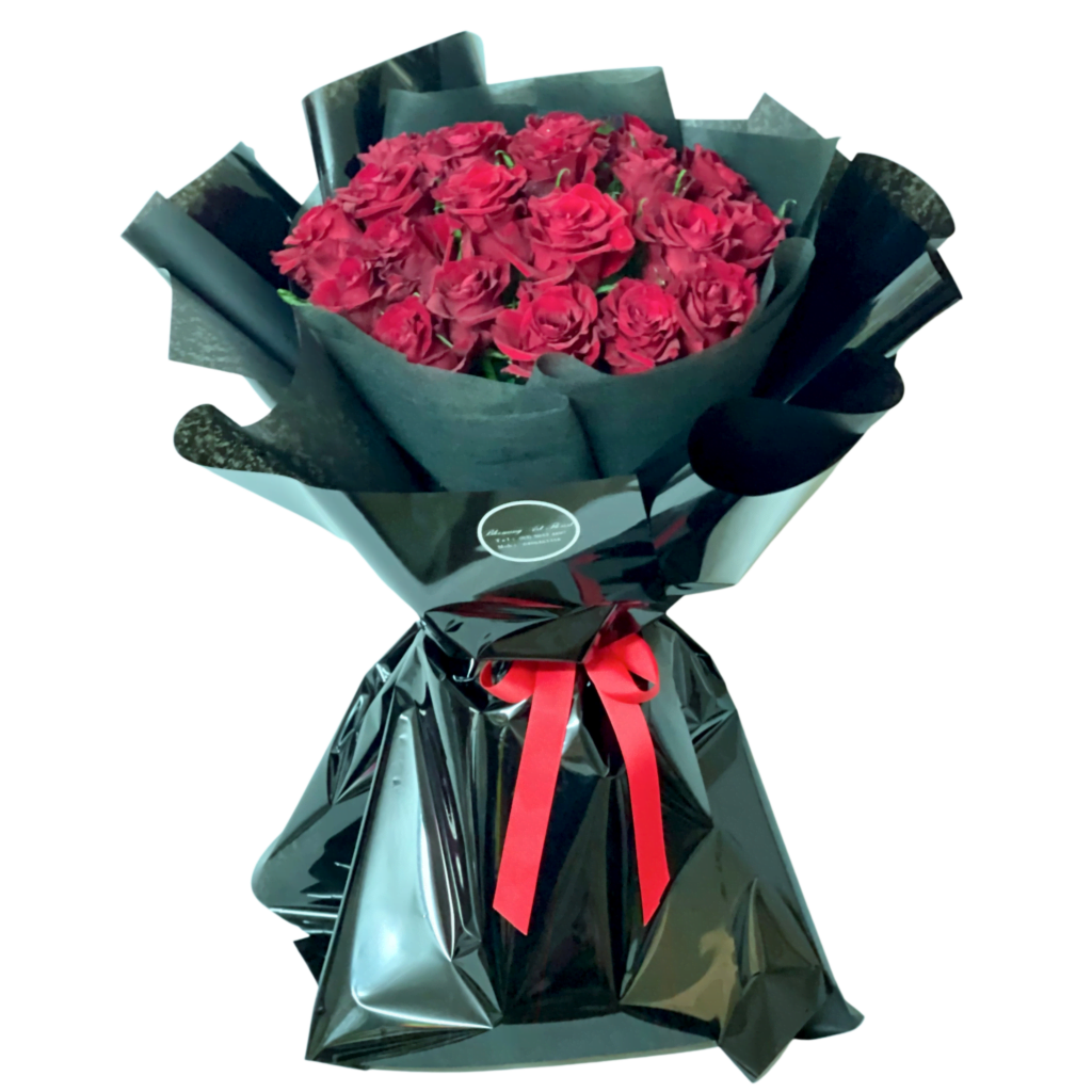 Gorgeous Premium Long Stem 24 Red Roses Bouquet - Blooming Art Florist