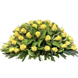 yellow casket flowers