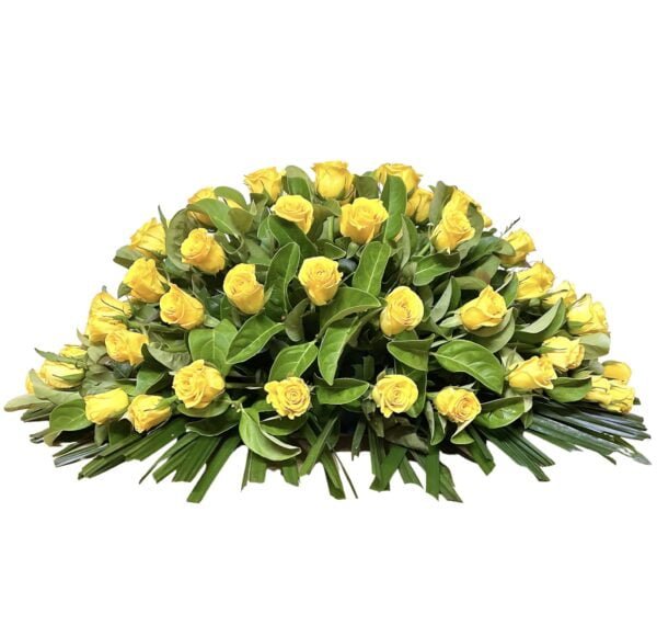 yellow casket flowers