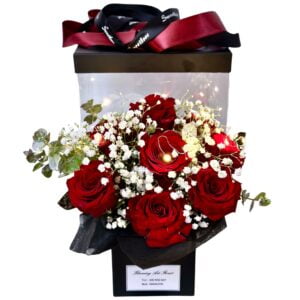 red roses led red roses red roses box valentines day flowers flowers with LED