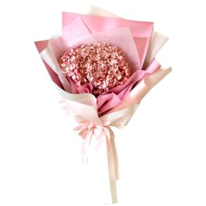 pink preserved hydrangea bouquet
