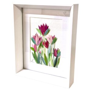 Hand Made Floral Collage Art