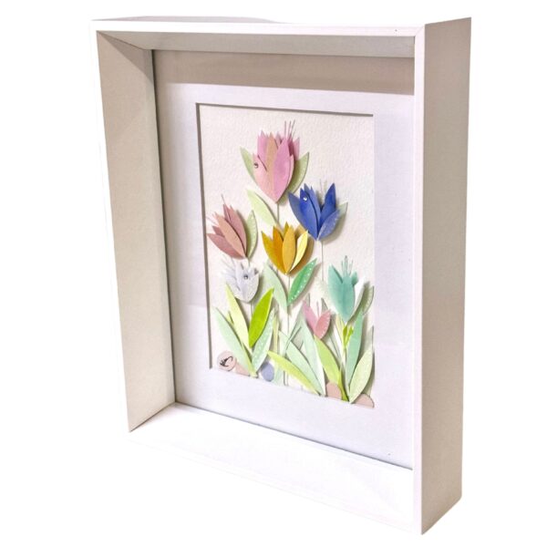 Hand Made Floral Collage Art