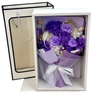 preserved flowers in a box